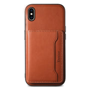 For iPhone XS Max Denior Cowhide Texture Leather MagSafe Detachable Wallet Phone Case(Brown)