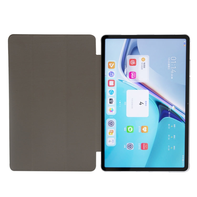 For Huawei MatePad Pro 11 2024 Silk Texture 3-Fold Leather Tablet Case(Dark Blue)