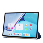 For Huawei MatePad Pro 11 2024 Silk Texture 3-Fold Leather Tablet Case(Dark Blue)