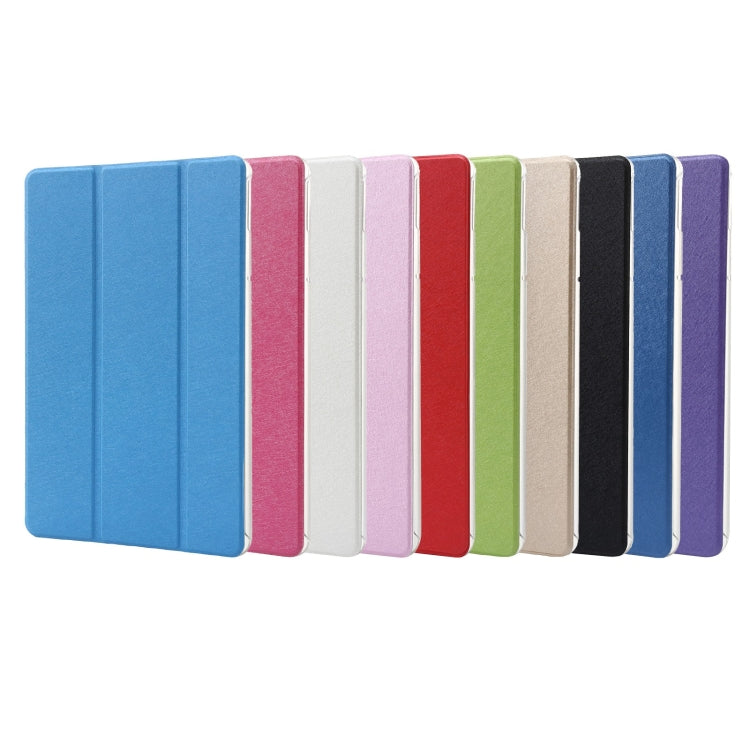 For Huawei MatePad Pro 11 2024 Silk Texture 3-Fold Leather Tablet Case(Dark Blue)