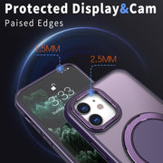For iPhone 11 360-degree Rotating MagSafe Magnetic Holder Phone Case(Purple)