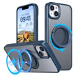 For iPhone 14 Plus 360-degree Rotating MagSafe Magnetic Holder Phone Case(Navy Blue) - iPhone 14 Plus Cases by PMC TechLife | Online Shopping South Africa | PMC TechLife