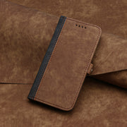 For Google Pixel 9 Pro Side Buckle Double Fold Hand Strap Leather Phone Case(Brown)