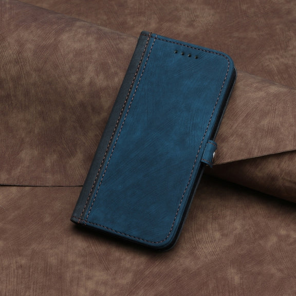 For Google Pixel 9 Side Buckle Double Fold Hand Strap Leather Phone Case(Royal Blue)