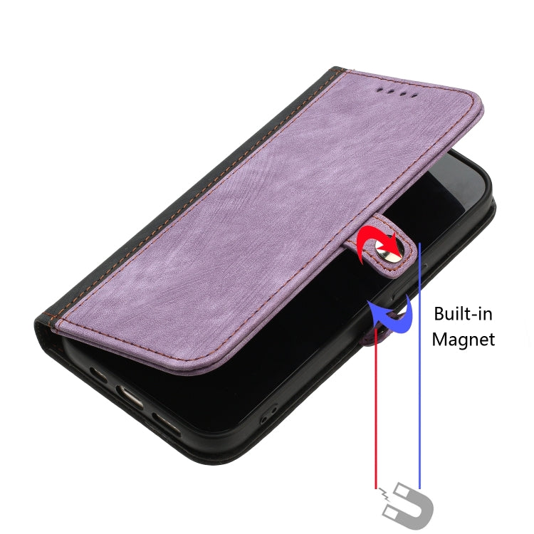 For Google Pixel 9 Side Buckle Double Fold Hand Strap Leather Phone Case(Purple) - Google Cases by PMC TechLife | Online Shopping South Africa | PMC TechLife | Buy Now Pay Later Mobicred
