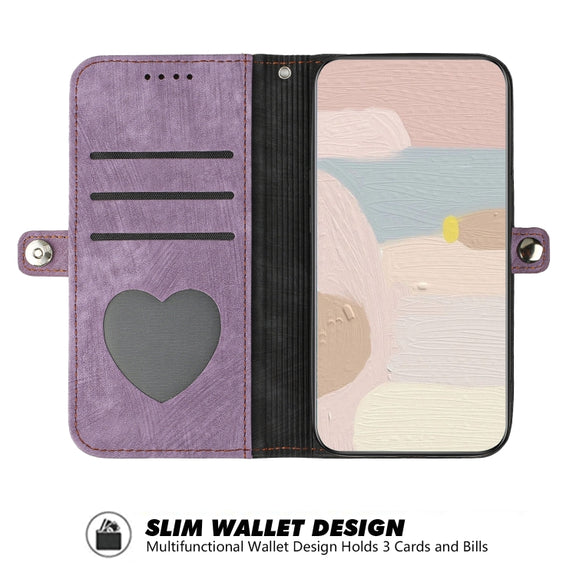 For Xiaomi Redmi K70 Side Buckle Double Fold Hand Strap Leather Phone Case(Purple)