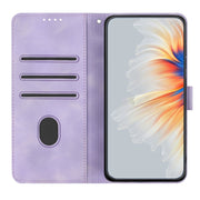 For Google Pixel 9 Pro Heart Pattern Skin Feel Leather Phone Case(Purple)
