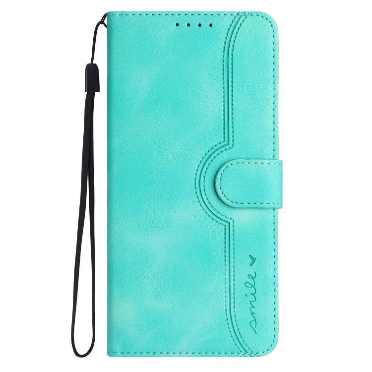 For Google Pixel 9 Pro Heart Pattern Skin Feel Leather Phone Case(Light Blue)