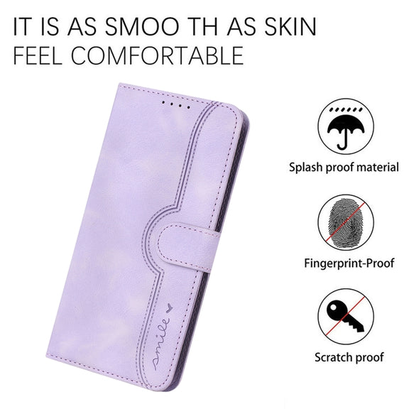 For Google Pixel 9 Heart Pattern Skin Feel Leather Phone Case(Purple)