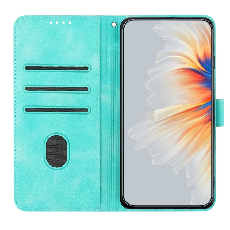 For Google Pixel 9 Heart Pattern Skin Feel Leather Phone Case(Light Blue) - Google Cases by PMC TechLife | Online Shopping South Africa | PMC TechLife | Buy Now Pay Later Mobicred