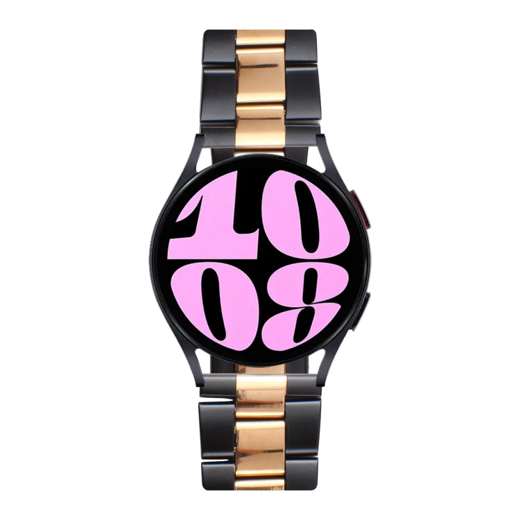 22mm Universal Three-Bead Stainless Steel Watch Band(Black Rose Gold) - free shipping - PMC TechLife - Order now!