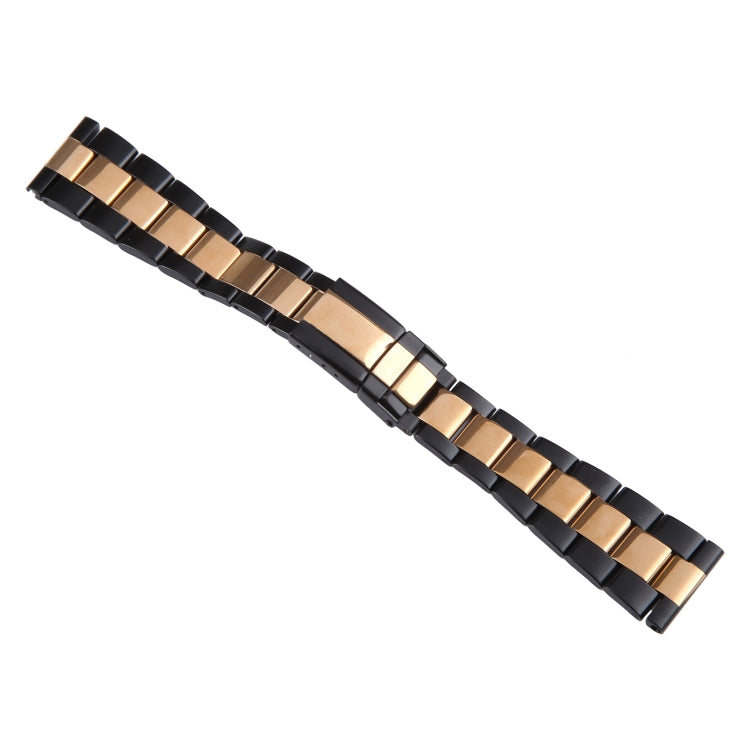 22mm Universal Three-Bead Stainless Steel Watch Band(Black Rose Gold) - free shipping - PMC TechLife - Order now!