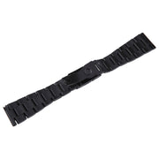 22mm Universal Three-Bead Stainless Steel Watch Band(Black Rose Gold)