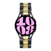 22mm Universal Three-Bead Stainless Steel Watch Band(Black Gold)