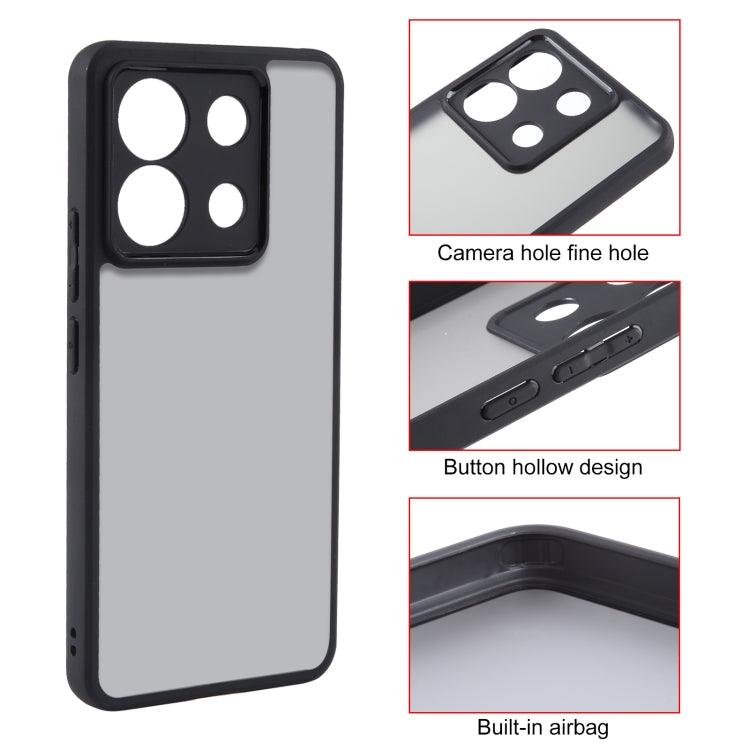 For Xiaomi Redmi Note 13 Pro Fine Pore Matte Black TPU + PC Phone Case - Note 13 Pro Cases by PMC TechLife | Online Shopping South Africa | PMC TechLife