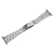 For Apple Watch SE 2023 40mm Three-Bead Stainless Steel Watch Band(Silver Rose Gold)