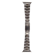 For Apple Watch Series 6 40mm Three-Bead Stainless Steel Watch Band(Gun Color)