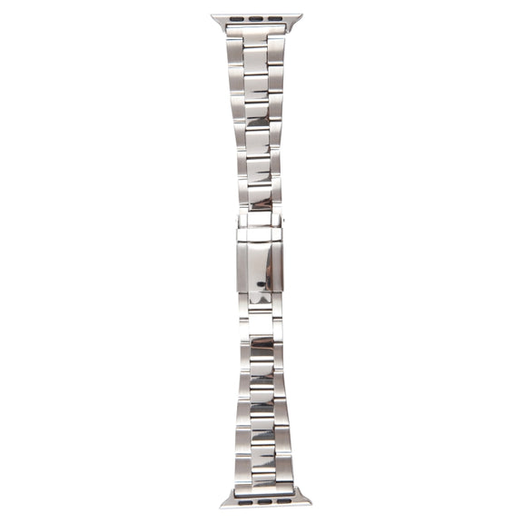 For Apple Watch Series 2 42mm Three-Bead Stainless Steel Watch Band(Silver)