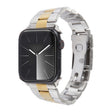 For Apple Watch 42mm Three-Bead Stainless Steel Watch Band(Silver Gold) - free shipping - PMC TechLife - Order now!