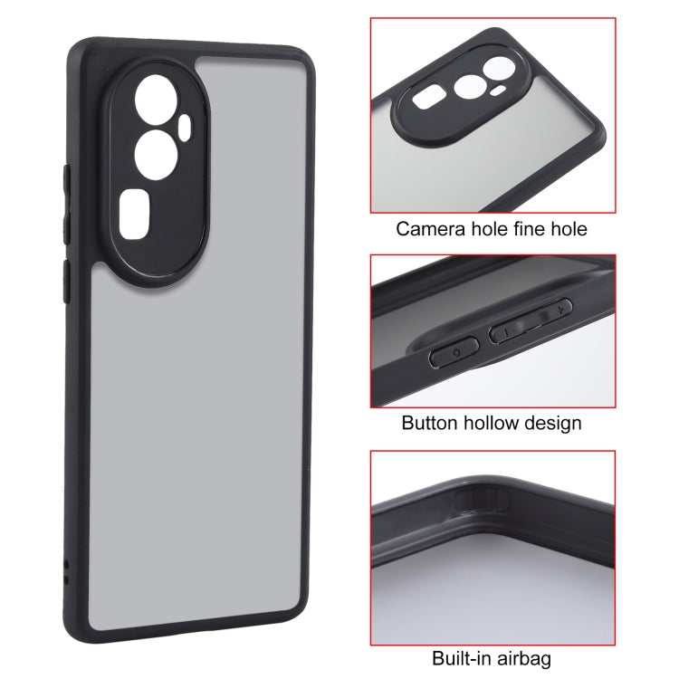 For OPPO Reno10 Pro+ Fine Pore Matte Black TPU + PC Phone Case - OPPO Cases by PMC TechLife | Online Shopping South Africa | PMC TechLife | Buy Now Pay Later Mobicred
