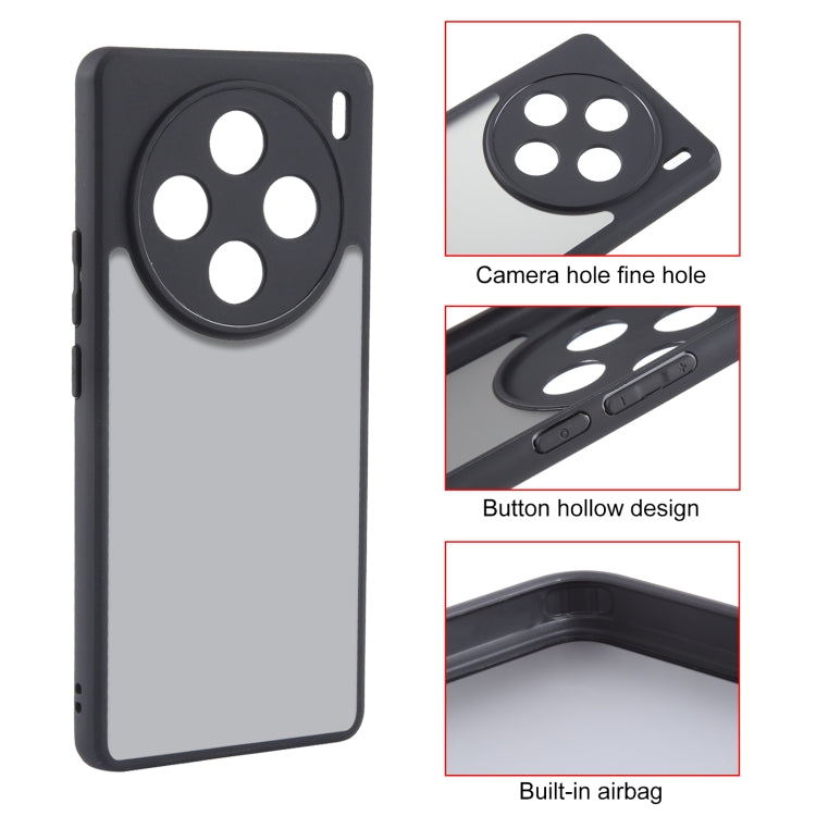 For vivo X100 Fine Pore Matte Black TPU + PC Phone Case - X100 Cases by PMC TechLife | Online Shopping South Africa | PMC TechLife | Buy Now Pay Later Mobicred