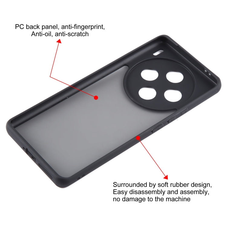 For vivo X100 Fine Pore Matte Black TPU + PC Phone Case - X100 Cases by PMC TechLife | Online Shopping South Africa | PMC TechLife | Buy Now Pay Later Mobicred
