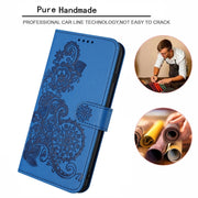 For Huawei Pura 70 Pro/70 Pro+ Datura Flower Embossed Flip Leather Phone Case(Blue)