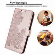 For Huawei Pura 70 Pro/70 Pro+ Datura Flower Embossed Flip Leather Phone Case(Rose Gold)