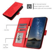 For Google Pixel 9 Pro Datura Flower Embossed Flip Leather Phone Case(Red)