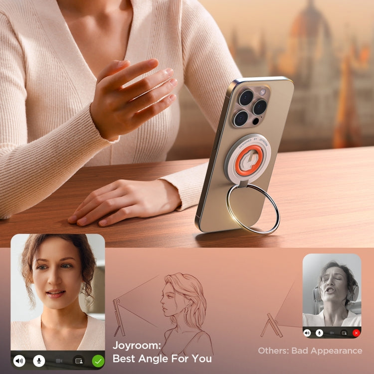 JOYROOM JR-ZS383 Magnetic Ring Holder(Orange) - free shipping - PMC TechLife - Order now!