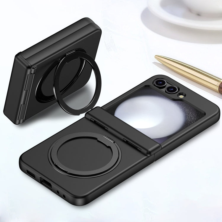 For Samsung Galaxy Z Flip5 5G 360 Degree Stand MagSafe Magnetic All-inclusive Phone Case(Black) - free shipping - PMC TechLife - Order now!