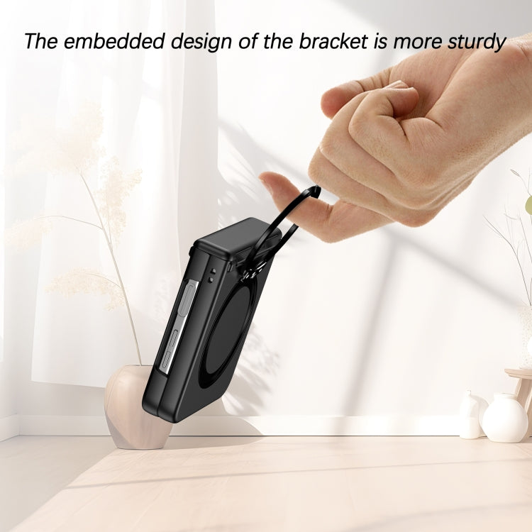 For Samsung Galaxy Z Flip5 5G 360 Degree Stand MagSafe Magnetic All-inclusive Phone Case(Black)