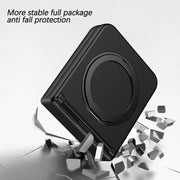 For Samsung Galaxy Z Flip5 5G 360 Degree Stand MagSafe Magnetic All-inclusive Phone Case(Black)