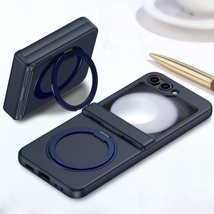 For Samsung Galaxy Z Flip5 5G 360 Degree Stand MagSafe Magnetic All-inclusive Phone Case(Navy Blue) - Galaxy Z Flip5 Cases by PMC TechLife | Online Shopping South Africa | PMC TechLife