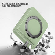 For Samsung Galaxy Z Flip5 5G 360 Degree Stand MagSafe Magnetic All-inclusive Phone Case(Light Green)