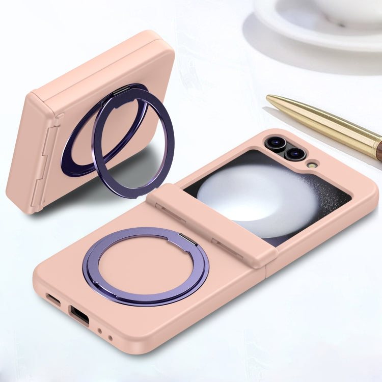 For Samsung Galaxy Z Flip5 5G 360 Degree Stand MagSafe Magnetic All-inclusive Phone Case(Pink) - Galaxy Z Flip5 Cases by PMC TechLife | Online Shopping South Africa | PMC TechLife