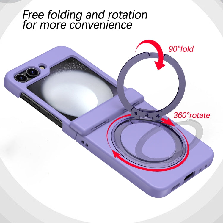 For Samsung Galaxy Z Flip5 5G 360 Degree Stand MagSafe Magnetic All-inclusive Phone Case(Purple) - Galaxy Z Flip5 Cases by PMC TechLife | Online Shopping South Africa | PMC TechLife