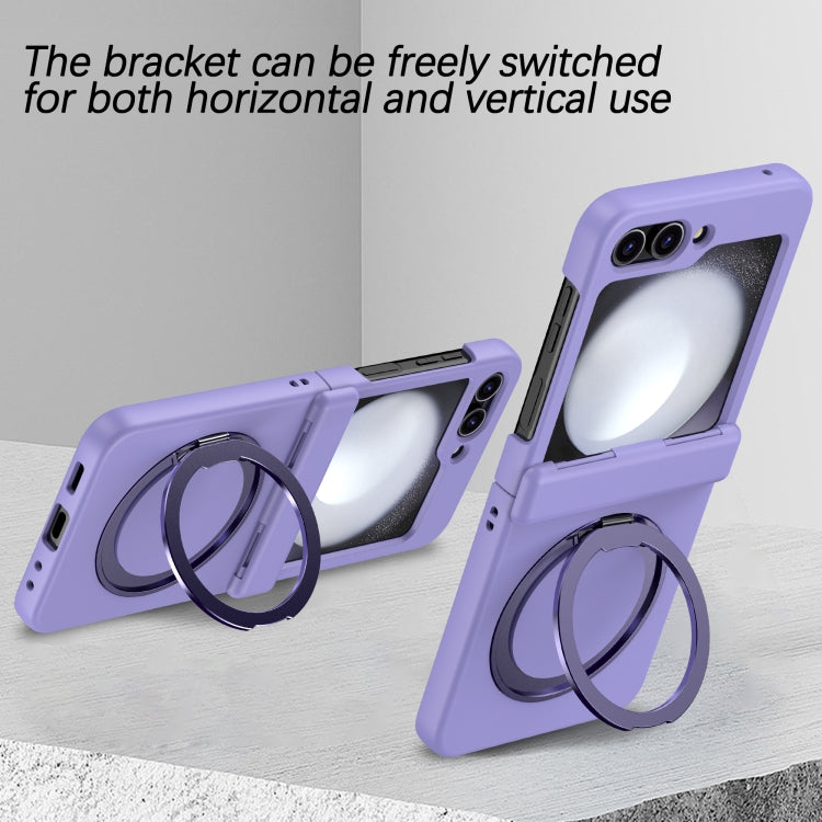 For Samsung Galaxy Z Flip5 5G 360 Degree Stand MagSafe Magnetic All-inclusive Phone Case(Purple) - Galaxy Z Flip5 Cases by PMC TechLife | Online Shopping South Africa | PMC TechLife