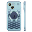 For iPhone 15 Spring Buckle MagSafe Magnetic Metal Aromatherapy Phone Case(Blue) - iPhone 15 Cases by PMc TechLife | Online Shopping South Africa | PMc TechLife | Buy Now Pay Later Mobicred