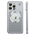 For iPhone 15 Pro Spring Buckle MagSafe Magnetic Metal Aromatherapy Phone Case(Silver) - free shipping - PMc TechLife - Order now!