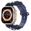 For Apple Watch Ultra 49mm Paracord Genuine Leather Watch Band(Royal Blue) - Watch Bands by PMC TechLife | Online Shopping South Africa | PMC TechLife | Buy Now Pay Later Mobicred
