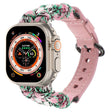 For Apple Watch Ultra 49mm Paracord Genuine Leather Watch Band(Pink Camo) - Watch Bands by PMC TechLife | Online Shopping South Africa | PMC TechLife | Buy Now Pay Later Mobicred