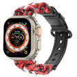 For Apple Watch Ultra 49mm Paracord Genuine Leather Watch Band(Black Red Camo) - Watch Bands by PMC TechLife | Online Shopping South Africa | PMC TechLife | Buy Now Pay Later Mobicred