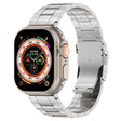 For Apple Watch Ultra 2 49mm Safety Buckle Trapezoid Titanium Steel Watch Band(Silver) - Watch Bands by PMC TechLife | Online Shopping South Africa | PMC TechLife