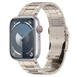 For Apple Watch 38mm Safety Buckle Trapezoid Titanium Steel Watch Band(Titanium) - Watch Bands by PMC TechLife | Online Shopping South Africa | PMC TechLife