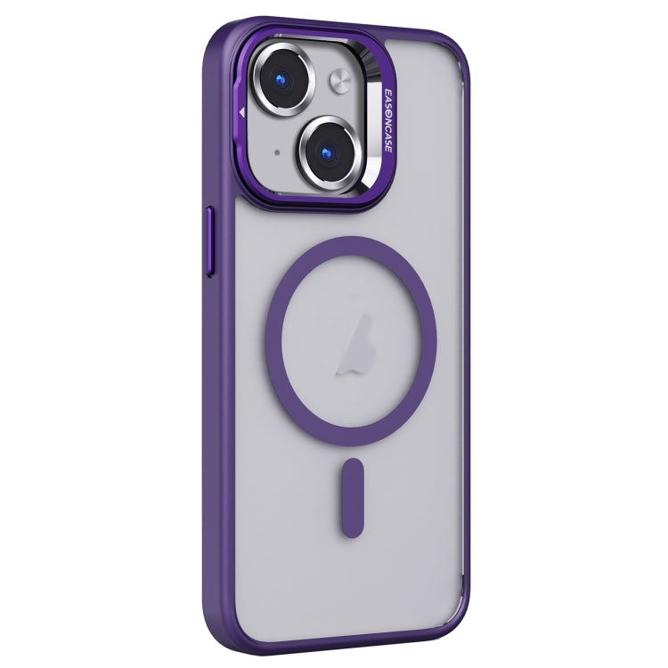 For iPhone 15 Plus Invisible Lens Holder PC + TPU Frosted MagSafe Phone Case(Purple) - iPhone 15 Plus Cases by PMC TechLife | Online Shopping South Africa | PMC TechLife