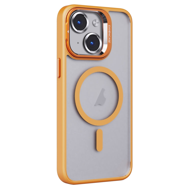 For iPhone 14 Invisible Lens Holder PC + TPU Frosted MagSafe Phone Case(Orange) - free shipping - PMC TechLife - Order now!