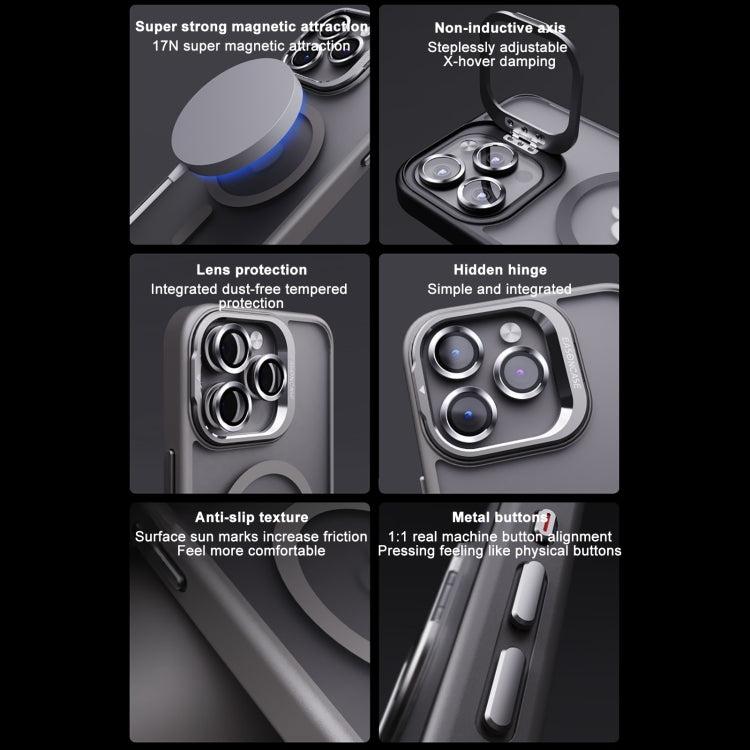 For iPhone 15 Invisible Lens Holder PC + TPU Frosted MagSafe Phone Case(Blue) - free shipping - PMC TechLife - Order now!