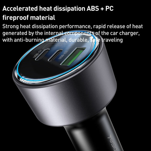 Yesido Y59 200W Car Phone Charger(Black)