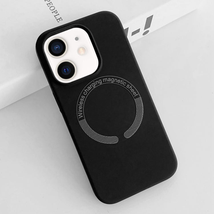 For iPhone 12 MagSafe Magnetic Liquid Silicone Phone Case(Black) - iPhone 12 / 12 Pro Cases by PMC TechLife | Online Shopping South Africa | PMC TechLife | Buy Now Pay Later Mobicred